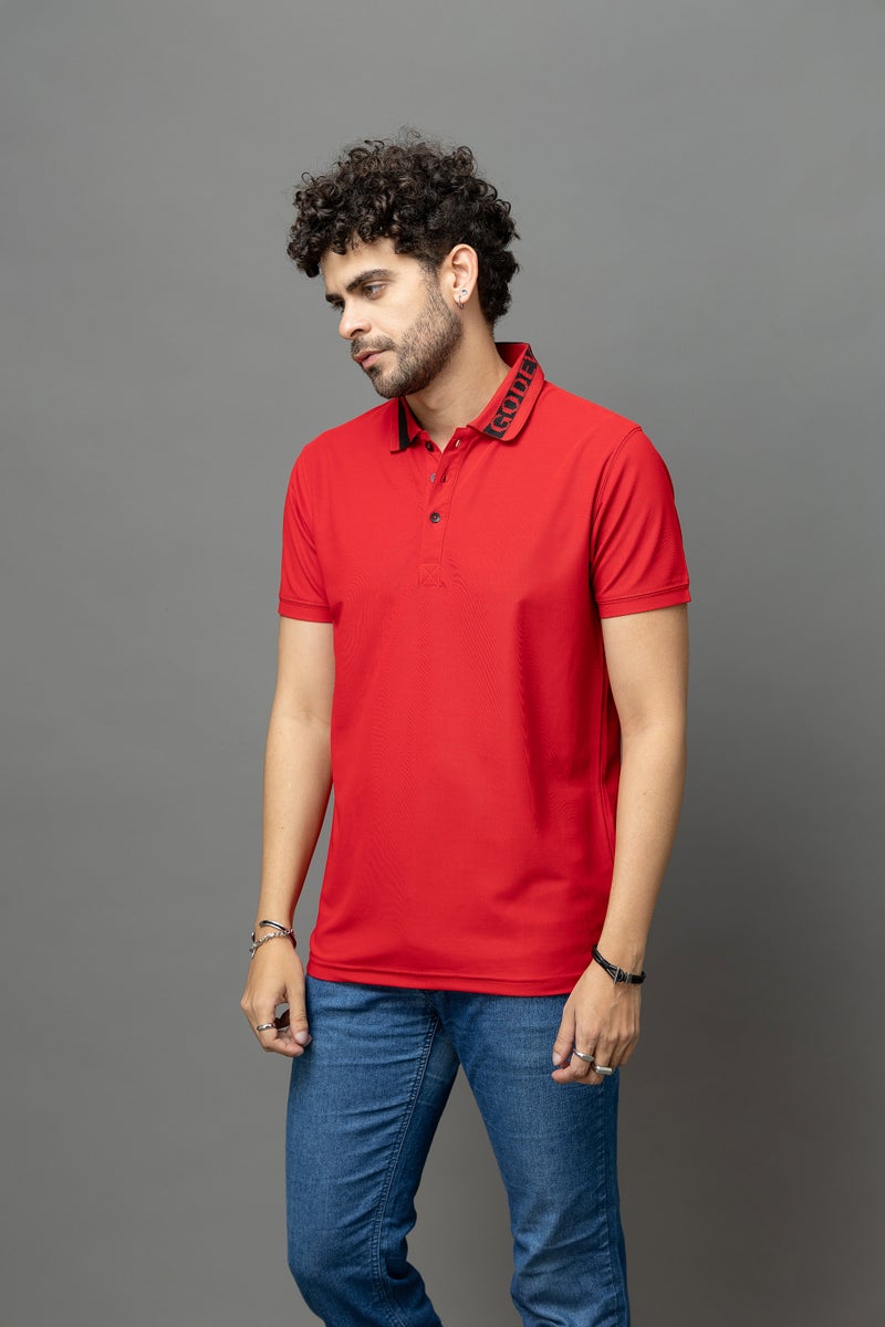 Go Devil Red Polo T-Shirt for Men - Image 2